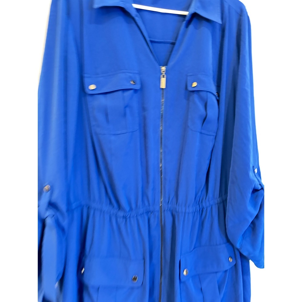 PLUS Alfani Blue Dress - Picture 2 of 4
